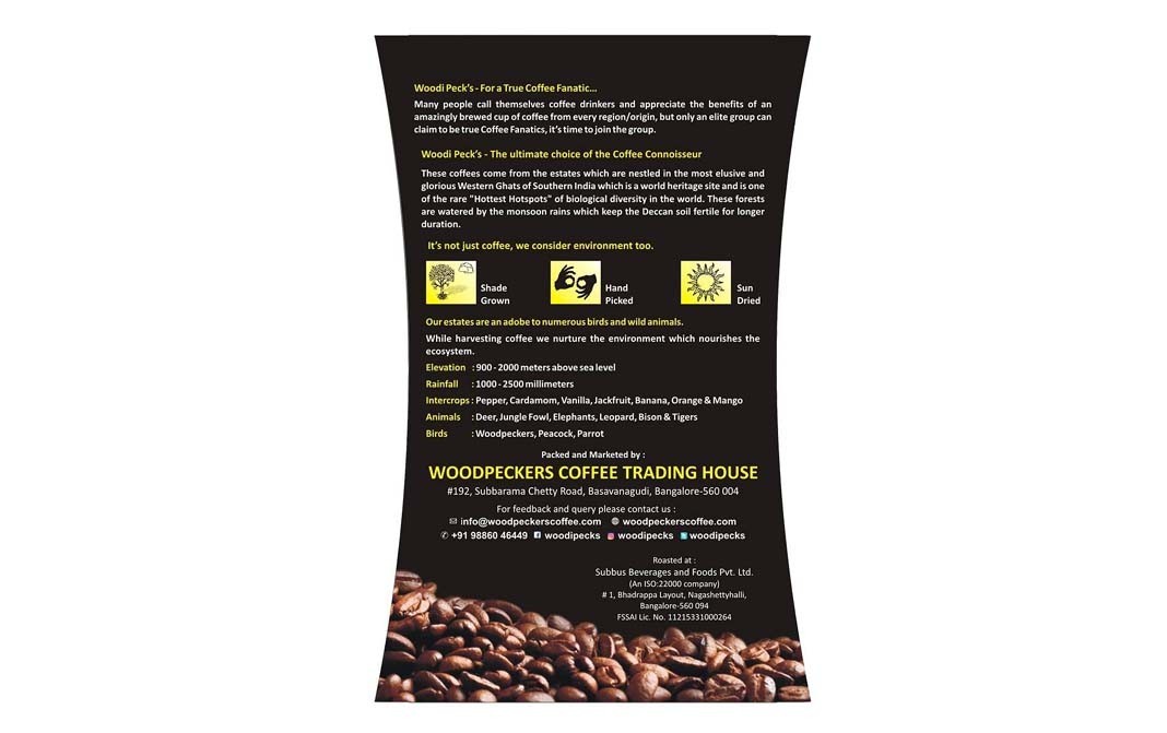 Woodi Peck's Plush, Coffee Connoisseurs Delight    Pack  250 grams